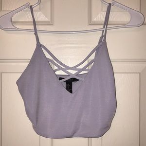 Forever21 lavender crop top